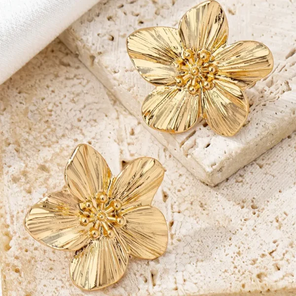 Boucles d'oreilles - Doré – Image 3