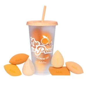Gobelet avec Beauty blender / Pêche