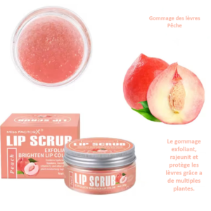 Gommage lèvre pêche