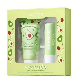 Baume à Lèvres et Crème pour les Mains à l'Avocat - Soin Hydratant, Lissant et Éclaircissant