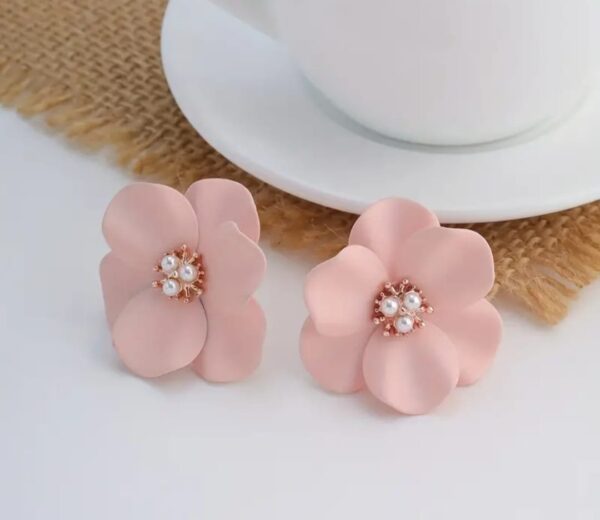 Boucles d'oreilles - Fleurs Rose