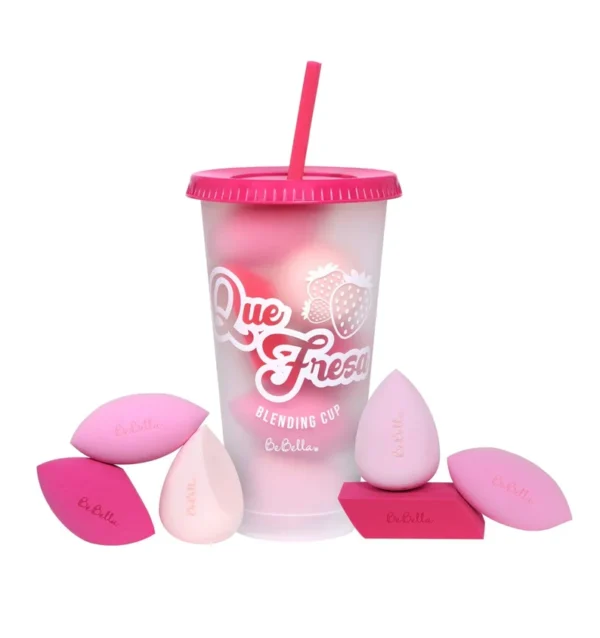 Gobelet avec Beauty blender / Rose