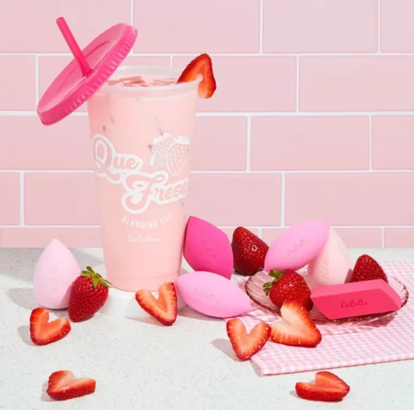 Gobelet avec Beauty blender / Rose – Image 2