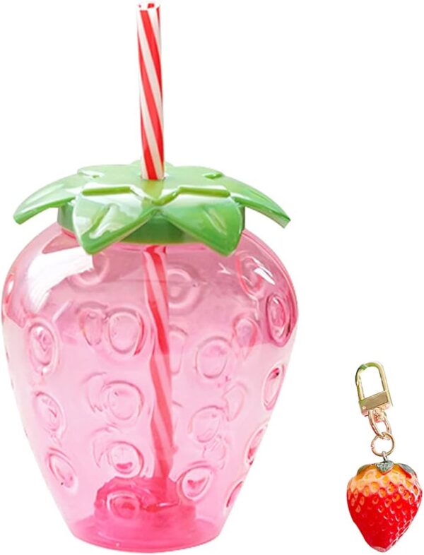 Verres fraises et pailles – Image 3